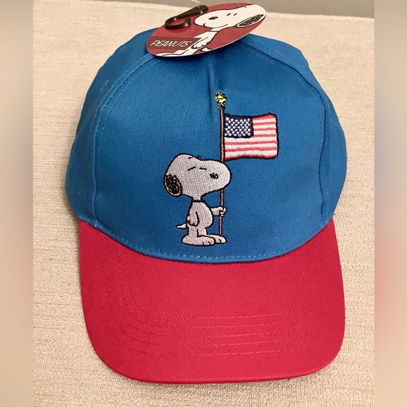 Mens Peanuts Snoopy Blue Hat/Cap Snapback Adjustable One Size - Picture 1 of 7